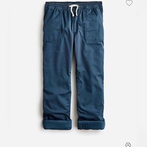 Crewcuts Boys relaxed-fit cozy jersey lined chino pant in Blue Size 14